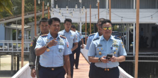 Danlanud RSA Natuna Sambut Kedatangan kadisopslatau