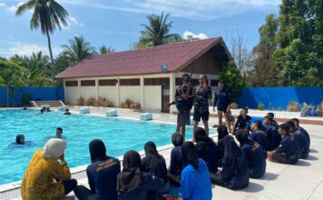 Lanal Lhokseumawe Bangun Budaya Kemaritiman Melalui Pelatihan Menyelam Scuba Kepada Pramuka Saka Bahari