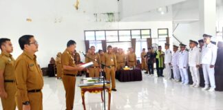 Lantik 79 PNS Jabatan Struktural, Bupati Natuna Minta Seluruh ASN Tingkatkan Kinerja