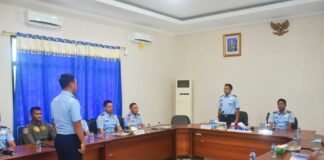 Danlanud RSA Natuna Terima Tim Wasrik Inspektorat Koopsud I Tahun 2023