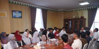 Silaturahmi Bersama 15 Calon Mahasiswa Penerima Beasiswa Universitas Pertamina, Ini Pesan Wabup Natuna