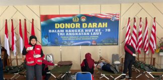 Lanal Ranai Gelar Donor Darah Dalam Rangka HUT TNI AL Ke-78