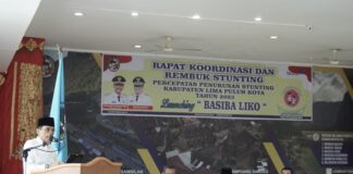 Bupati Buka Rakor Rembuk Stunting dan Launching Program BASIBA LIKO