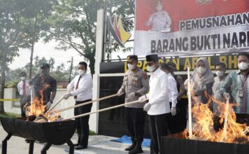 Polres 50 Kota Musnahkan Barang Bukti Narkotika Seberat 54,1 Kg, Ini Jenisnya