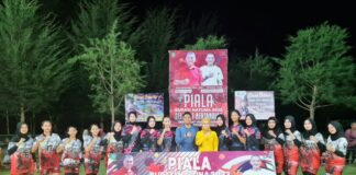 Tim Voli Putri Angkasa Lanud RSA Natuna Raih Kemenangan Perdana di Piala Bupati Cup 2023
