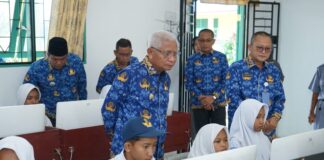Bupati Asahan Tinjau Pelaksanaan ANBK Tahun 2023 Tingkat SMP