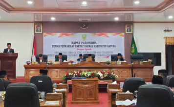 DPRD Natuna Gelar Paripurna Penyampaian Pandangan Ahir Fraksi APBD Perubahan 2023
