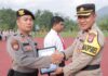 Wakapolres Lingga Pimpin Upacara Pemberian Penghargaan Kepada Personel Berprestasi