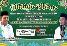 Ust Syamsuddin Nur Makka Isi Tabligh Akbar Peringatan Maulid Nabi di Gedung Daerah Tanjungpinang