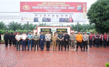Bupati Asahan Hadiri Apel Gelar Operasi Mantap Brata Toba