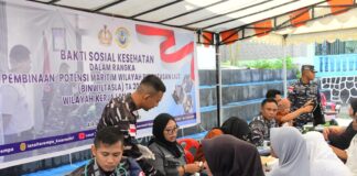 Bina Ketahanan Perbatasan, Lanal Tarempa Gelar Penyuluhan dan Bakti Sosial di Kepulauan Anambas