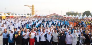 Senam Sehat Awali Kegiatan HUT Sumpah Pemuda ke-95 di Kepri