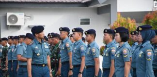 Danlanal Ranai Pimpin Apel Pagi Dilanjutkan Jam Komandan