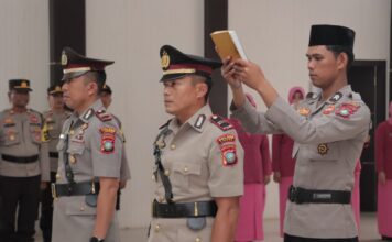 Kapolres Lingga Pimpin Sertijab Kapolsek Senayang