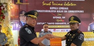 Untung Cahyo Sidharto Resmi Jabat Kalapas Kelas IIA Lhokseumawe