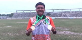 Wily Alfaizan Atlet Lingga Peraih 2 Mendali Mas Kejurda Atletik di Karimun