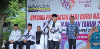 Bupati Asahan Pimpin Upacara Peringatan Hari Guru Nasional Ke 78 Tahun 2023