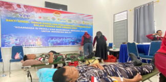 Lanal Ranai Gelar Donor Darah Menyambut HUT Armada RI ke-78