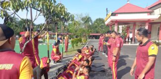 Polres Natuna Gelar Tes Kebugaran Jasmani Untuk Kesiapsiagaan Pemilu 2023-2024