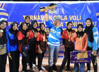 Tim Voli Putri Deskes Raih Juara 1 Turnamen Bupati Cup 2023