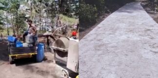 Kerja Nyata Cen Sui Lan, Ubah Jalan Semak Menjadi Beton Desa Mensanak Lingga