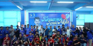 Turnamen Tenis Meja Hari Bakti BP Batam Perebutkan Hadiah Jutaan Rupiah