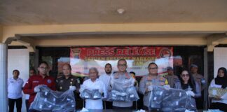 Bupati Asahan Ikuti Press Release 50 KG Sabu Polres Asahan