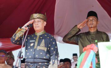 Pimpin Upacara Hari Jadi Lingga Ke-20, Bupati M Nizar Sampaikan Sejumlah Capaian