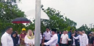 Kerja Nyata Cen Sui Lan Resmikan PJU Warning Light STAIN SAR Kepri