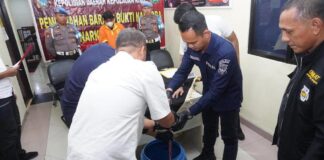 Ditresnarkoba Polda Kepri Musnahkan Barang Bukti Narkotika Jenis Sabu