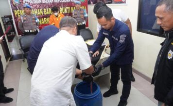 Ditresnarkoba Polda Kepri Musnahkan Barang Bukti Narkotika Jenis Sabu