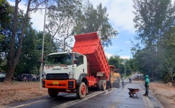 Perbaikan Jalan Amblas Gajah Mada Lebih Cepat Dari Perkiraan Awal