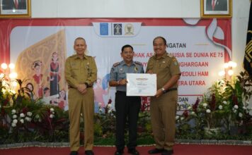 Pemkab Asahan Terima Penghargaan Kabupaten Peduli HAM Provsu