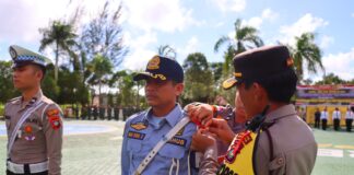 Bangun Sinergitas Jelang Nataru, Polres Natuna Apel Gelar Pasukan Operasi Lilin Seligi 2023