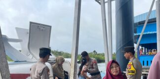 Pengamanan Nataru, Polres Natuna Siagakan Personil di Pos Pelayanan Pelabuhan Binjai