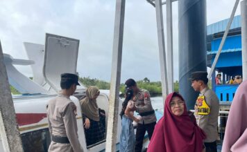 Pengamanan Nataru, Polres Natuna Siagakan Personil di Pos Pelayanan Pelabuhan Binjai