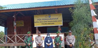 Beri Rasa Aman, Polres Natuna Dirikan Pos Pengamanan di Objek Wisata Pantai