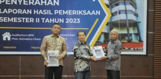 Bupati Asahan Terima LHP Semester II dari BPK Perwakilan Provsu