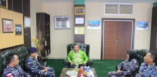 Danlanal Tarempa Lakukan Kunjungan Kerja ke Pimpinan Daerah