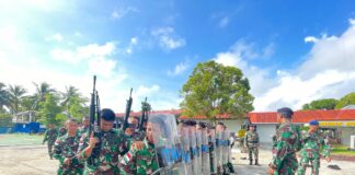Lanal Ranai Gelar Latihan Simulasi Penindakan Huru-hara