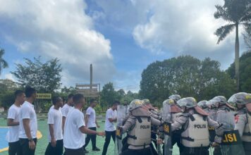 Tingkatkan Keamanan Pemilu 2024, Polres Natuna Gelar Pelatihan Pengendalian Massa