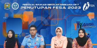 Danlanud Raden Sadjad Natuna dan Ketua Yasarini Cabang Ikuti Penutupan FESA Ke-7