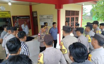Wakapolres Natuna Memastikan Kesiapan Polsek Bunguran Barat Menjelang Pemilu 2024