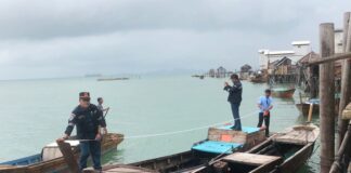 HNSI Lingga Bersama KUPP Syahbandar Senayang Melakukan Pengukuran E-Pas Kecil Armada Nelayan di Desa Laboh