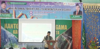 Hadiri Tasyakuran HAB ke-78, Bupati Sampaikan Harapan pada Kakanwil Kemenag Sumbar