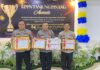 Polres Lingga Terima Penghargaan dari KPPN Tanjungpinang Satker Terbaik Ketiga Kinerja Pelaksanaan Anggaran Tahun 2023