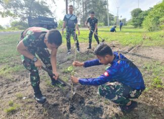Lanud Raden Sadjad Natuna Terus Gulirkan Program Penghijauan