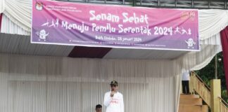 Hadiri Senam Sehat Menuju Pemilu 2024, Safaruddin Pinta KPPS Jaga Kesehatan
