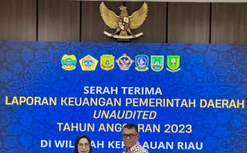 Bupati Natuna Wan Siswandi Serahkan Laporan Keuangan Daerah Unauditet Tahun 2024 ke BPK Kepri