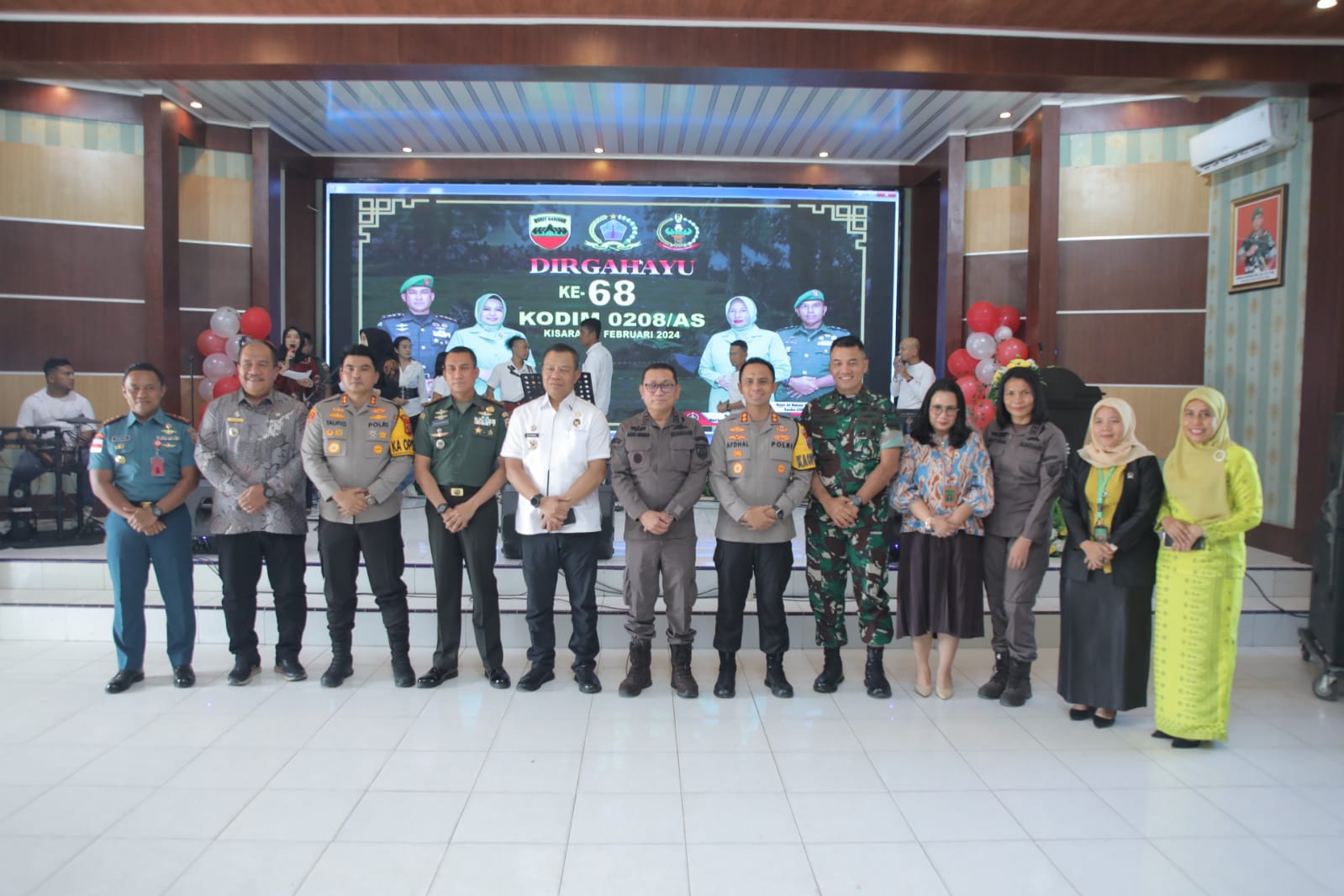 Wakil Bupati Asahan Ucapkan Selamat HUT Ke 68 Kodim 0208 Asahan Mewakili Bupati